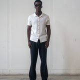 Donce de la Sense Cotton-Silk Pique Short-Sleeved Button-Up, crafted from a luxurious cotton-silk blend for ultimate comfort and style.