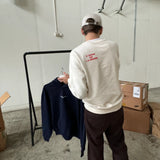 Donce de la Sense French terry sweatshirt, expertly washed and sueded for a light, plush texture and sophisticated style.