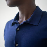Elegant Donce de la Sense Cotton-Silk Pique Button-Up with a finely woven texture, ideal for business casual or evening gatherings.